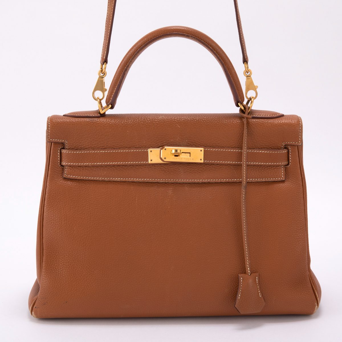 エルメス-ケリー32　トゴ　ゴールド　ゴールド金具
